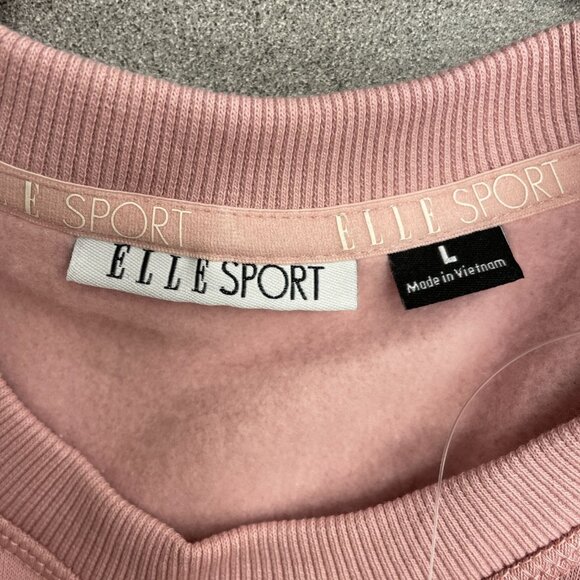 Elle Sport Women's L Paris Dusty Rose Sweatshirt Graphic Crewneck Pullover M0803 - Picture 6 of 10
